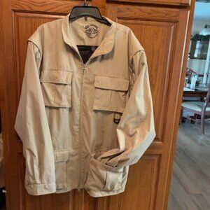 Reel Legends Men's Tan Vented fishing Jacket  Size XL